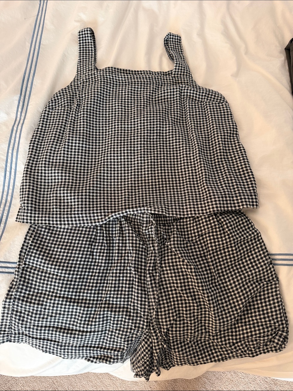 a new day Black and White Gingham Jumpsuit Romper